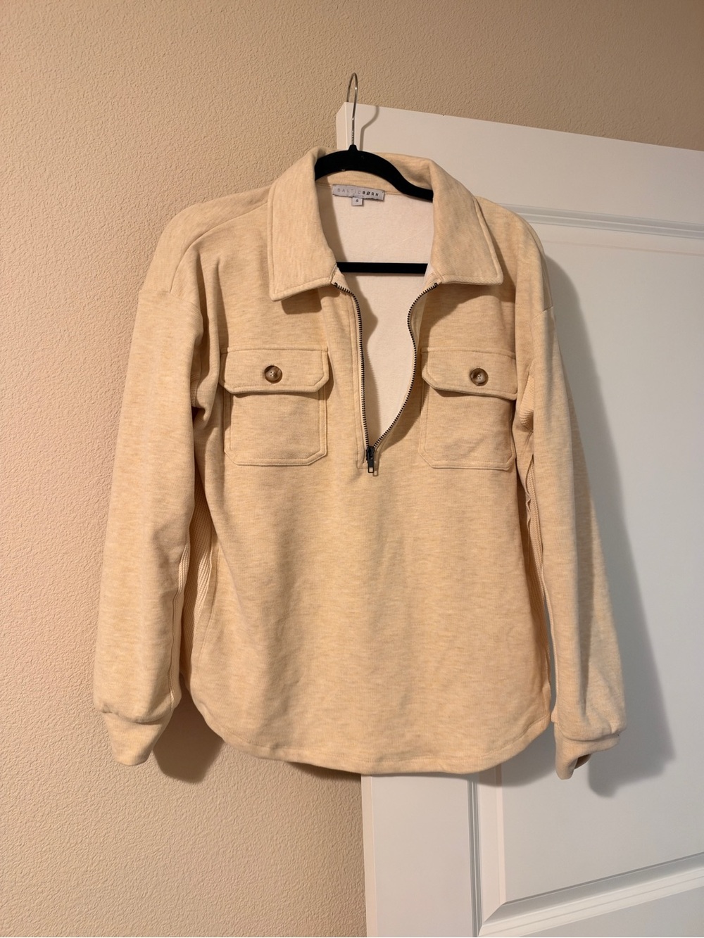 Baltic Born Cream Half-Zip Utility Pullover Jacket